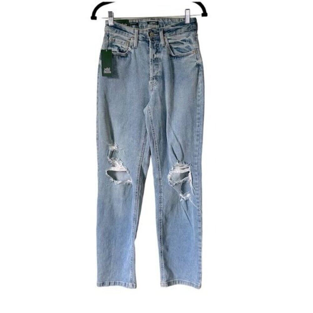 NWT Wild Fable Super HI Rise Straight Cut Jeans Size 2‎